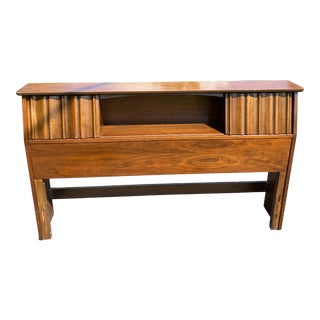 United Mid Century Walnut Full/Queen Headboard For Sale