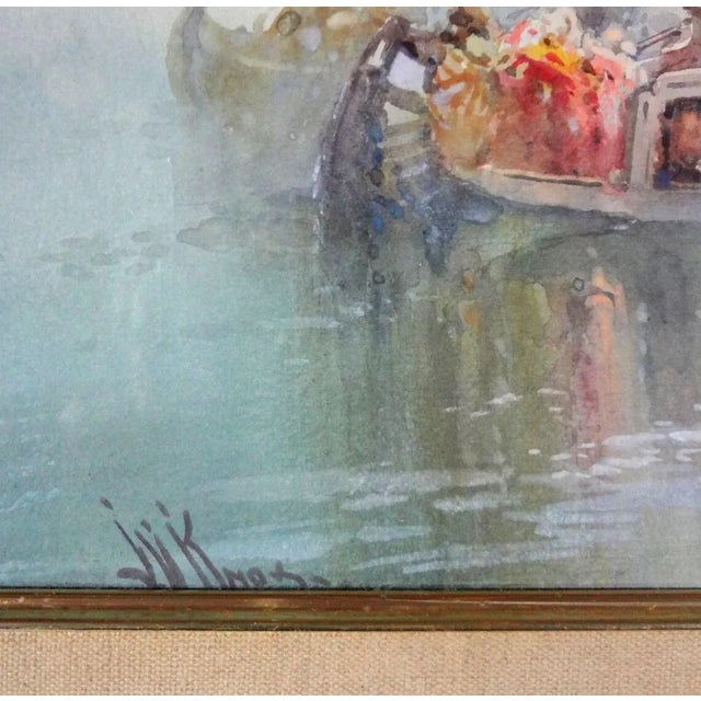 1930s Venice Watercolor Painting Framed Wall Art - a Pair For Sale - Image 4 of 5