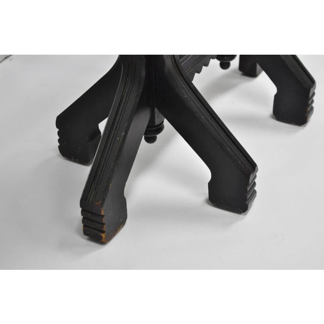 Antique Victorian Aesthetic Movement Black Ebonized 34" Plant Stand Side Table For Sale - Image 12 of 18