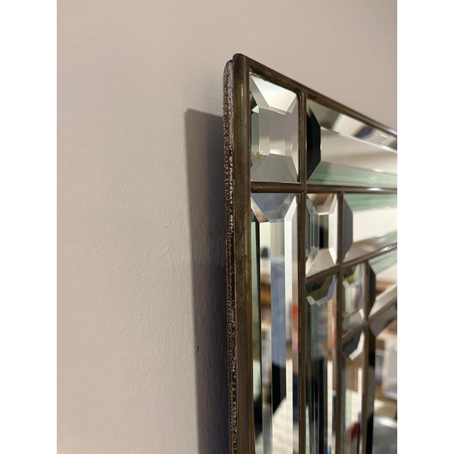 Labarge Mid-Century Modern LaBarge Bronze Beveled Wall Mirror, 46 Inches, Italy For Sale - Image 4 of 9