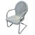 1950s Mid-Century Steel Round Streamline Springer Patio Outdoor Lounge Chair, Pair For Sale - Image 5 of 6
