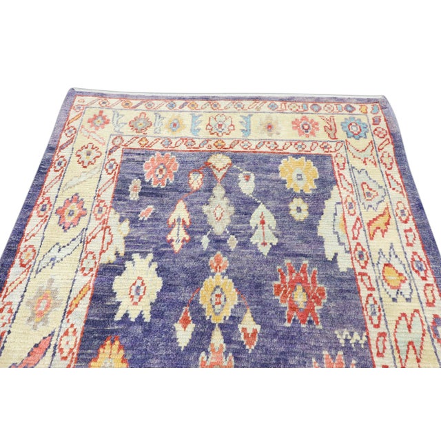 Textile 21st Century Handwoven Oriental Desert Sand & Grey Turkish Oushak Rug 5'4" X 6'9" For Sale - Image 7 of 9