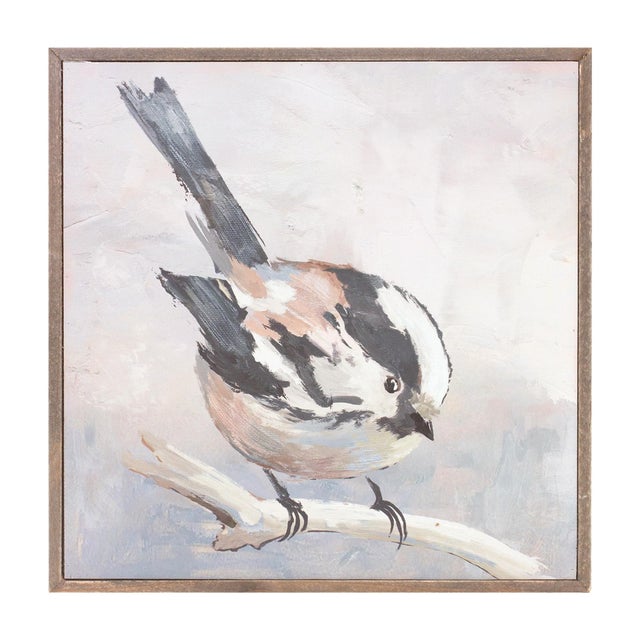 Kenneth Ludwig Chicago Framed Bird Canvas Block (Set of 2) For Sale - Image 4 of 5