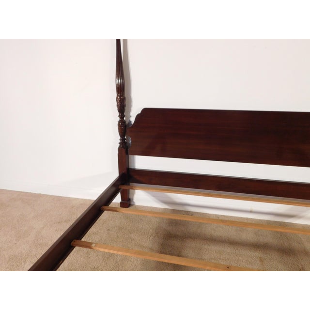 Ethan Allen Georgian Court King Kingsize Dark Cherry #225 Finish Poster Bed#2 For Sale - Image 14 of 17