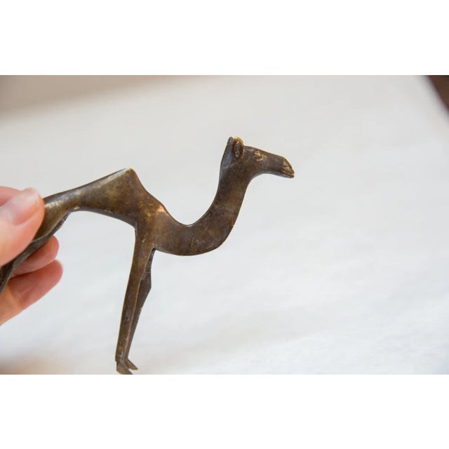 Mid 20th Century Vintage African Dark Bronze Camel For Sale - Image 5 of 6