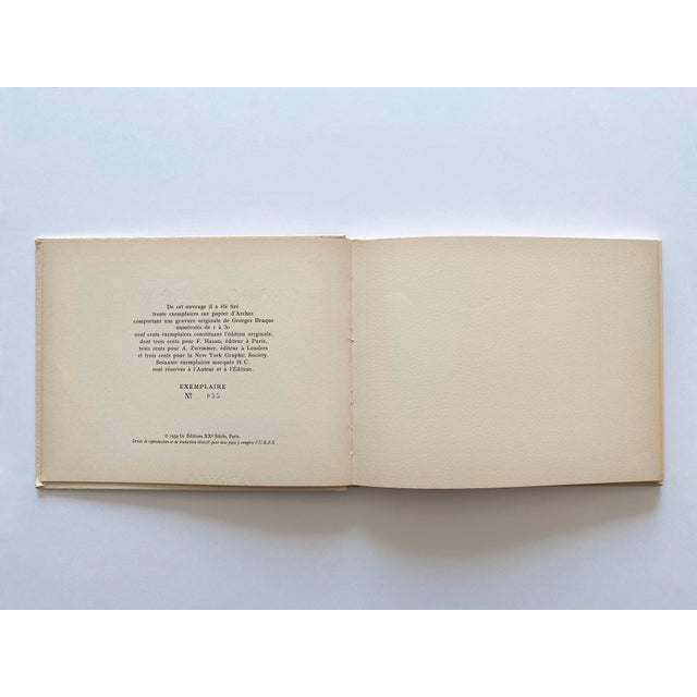 Georges Braque Georges Braque " Le Solitaire " Vintage 1959 First Limited Edition Fine Art Pochoir Print French Modernism Hardcover Art Book For Sale - Image 4 of 18