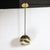 Mid-Century Rounded Brass Pendant Chandelier With Circular Cutout Detailing For Sale - Image 13 of 14