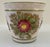 Gorgeous hand-decorated Italian majolica planter or cachepot with large center floral motif to sides. Maker's mark on...