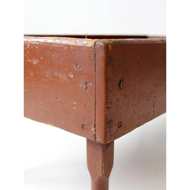 Wood Antique Primitive Coffee Table For Sale - Image 7 of 12