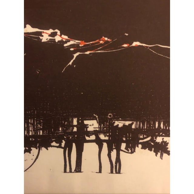 Max Gunther (1934 - 1974) MCM lithograph on paper. Pencil signed and numbered 42 of 50. This will be shipped rolled in a....
