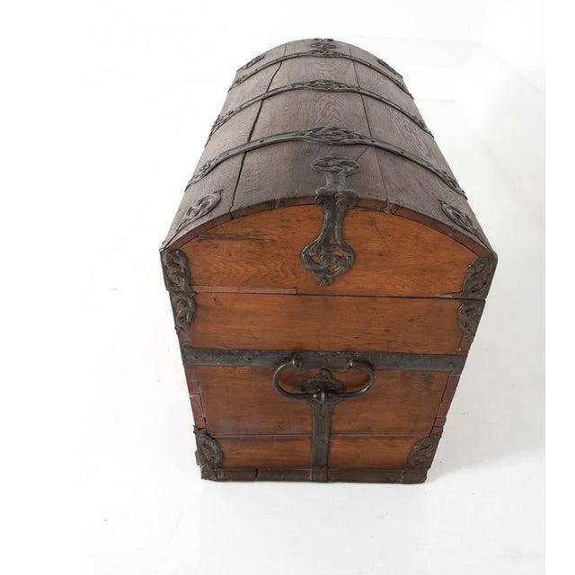 18th-Century Baroque Dome-Top Coffer With Original Key | Denmark For Sale - Image 4 of 10