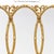 1960s Vintage Hollywood Regency Triple Oval Mirror | Gold Interlocking Triptych | MCM For Sale - Image 5 of 9