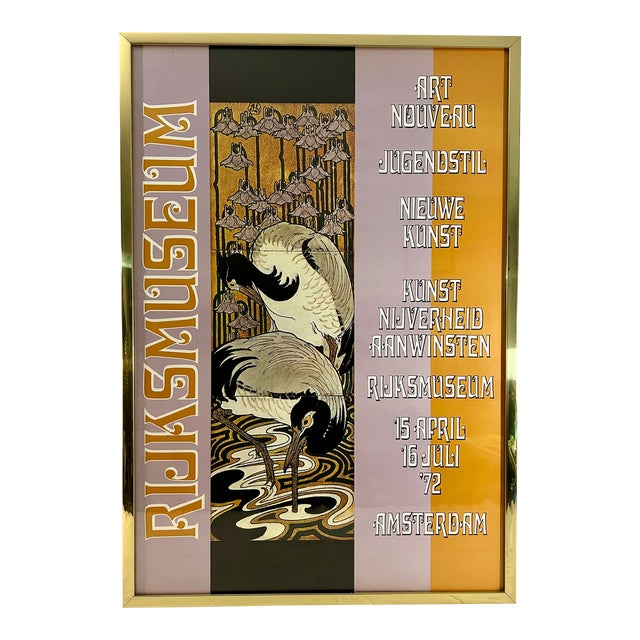 Art Nouveau Exhibition Poster - Jugendstil 1972 Rijksmuseum Amsterdam For Sale