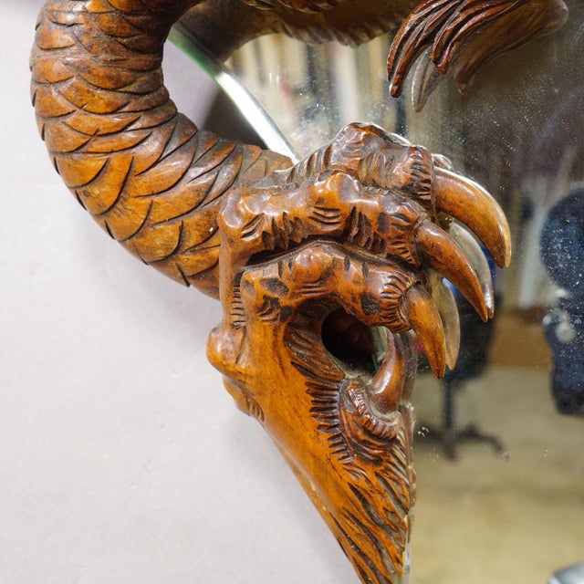 Late 19th Century Victorian Mirror With Carved Dragon Attr. To Gabriel Viardot Ca. 1880 For Sale - Image 5 of 8