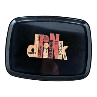 Vintage Couroc Drink Resin Tray For Sale