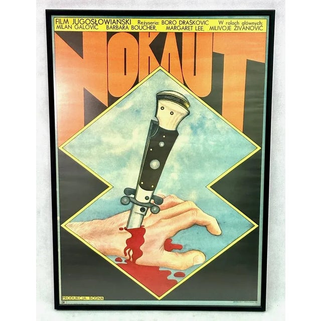 Polish Movie Poster in Frame by Andrzej Krajewski, 1973 For Sale - Image 6 of 7