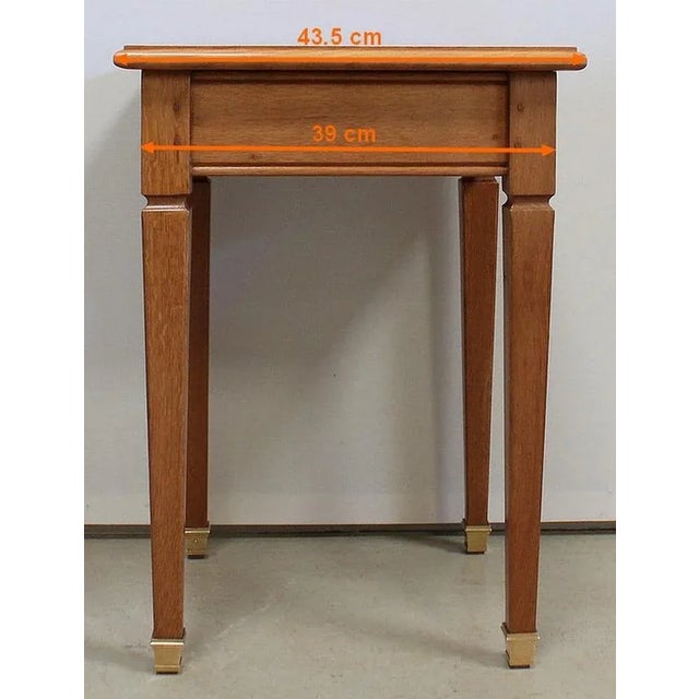 Small Solid Oak Blonde Side Table, 1950s For Sale - Image 15 of 18