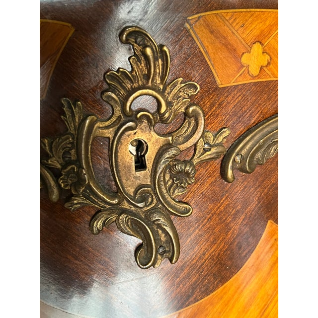 Mid 20th Century Vintage French Louis 16th Commode With Bronze Mounts and Marble Top For Sale - Image 11 of 12