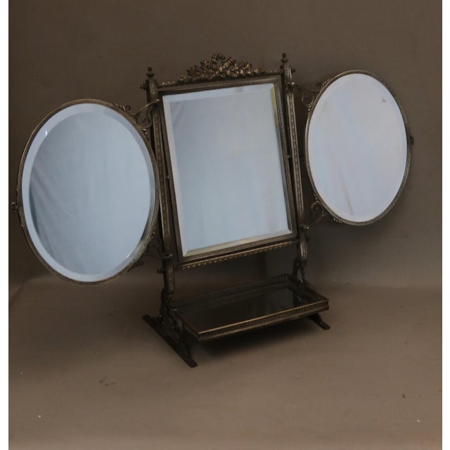 Vintage Silver Plated Table Mirror, 1890s For Sale - Image 13 of 13