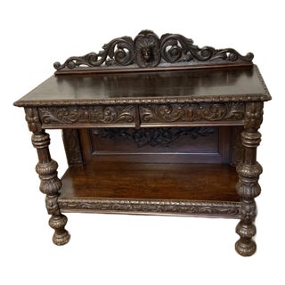 Edwards & Roberts Victorian Gothic Walnut Server For Sale