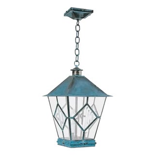 Del Mar Rustic European Patina Verde Pendant Light For Sale