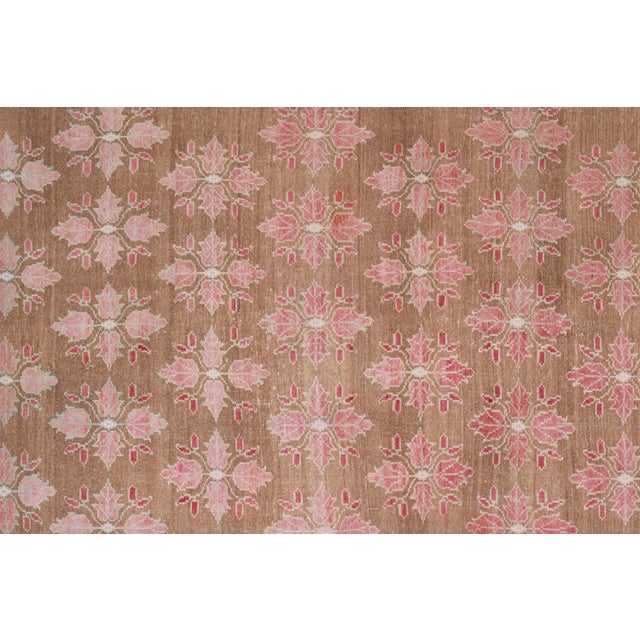 Textile Vintage Floral Turkish Karapinar Rug 4'3" X 10'4" For Sale - Image 7 of 13