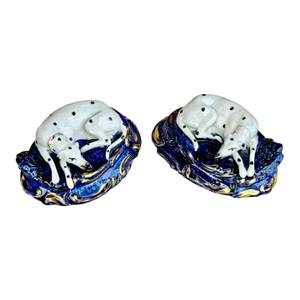 19th Century English Staffordshire Dalmatian Figurines - Pair