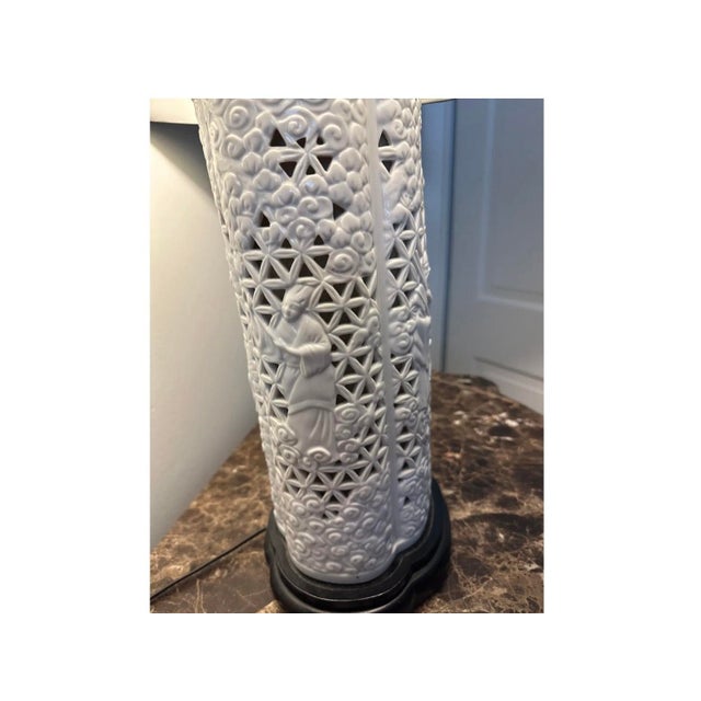Early 20th Century Early 20th Century Blanc De Chine Table Lamp For Sale - Image 5 of 12