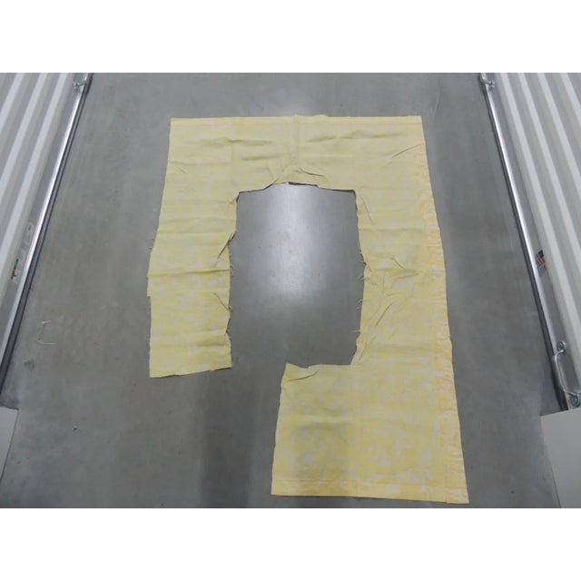 Traditional Vintage Yellow and Oyster Fortuny Fabric Fragment #2 For Sale - Image 3 of 4