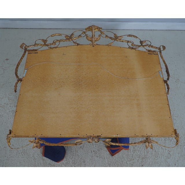 Italian Large Vintage Louis XV Style Wall Mirror W. Gold Frame For Sale - Image 12 of 12