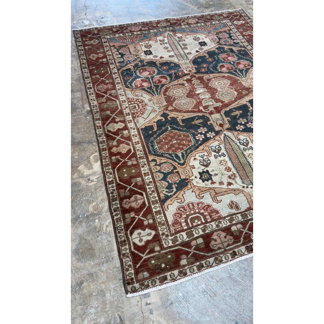 Vintage Persian Handmade Bakhtiari Wool Rug With Allover Design For Sale In New York - Image 6 of 12
