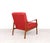 Vintage Danish Wooden Armchairs with Coral Fabric, 1950s, Set of 2 For Sale - Image 6 of 13
