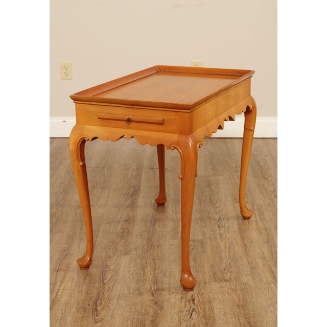 Hand Crafted Vintage Light Mahogany Queen Anne Style Tea Table Chairish