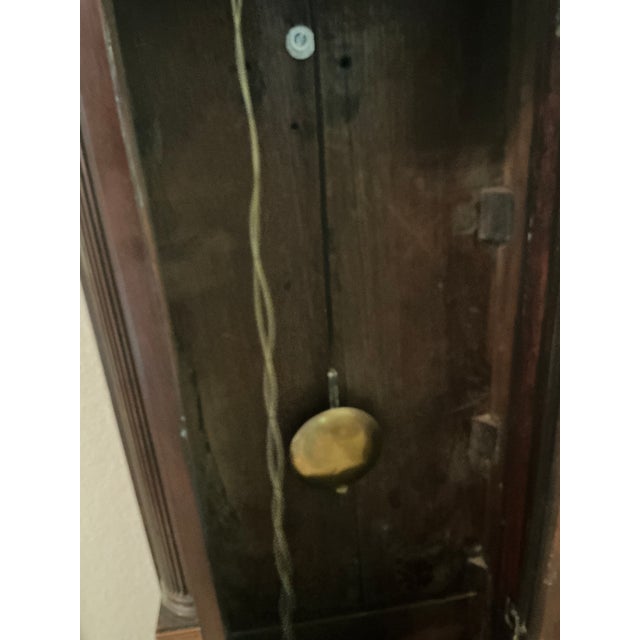 Wood Antique Four Seasons Grandfather Clock by W. Lawrence Circa 1790 For Sale - Image 7 of 9