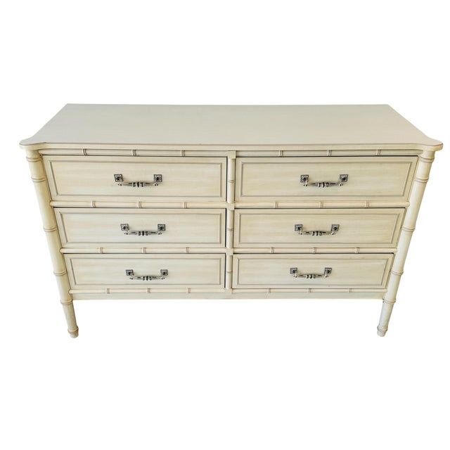 A quintessential icon of Palm Beach Regency style, this six-drawer "Double Dresser" from the celebrated Henry Link Bali...