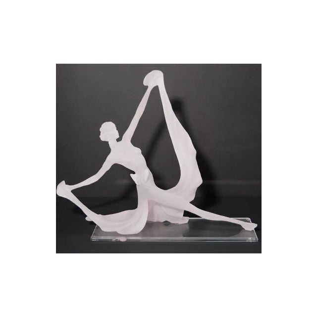Transparent Italian Lucite Dancing Ballerina Performs Attitude Pose on a Clear Acyclic Base, Circa 1920s For Sale - Image 8 of 8