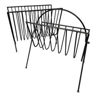 Vintage Industrial Magazine Racks, 1950s, Set of 2 For Sale