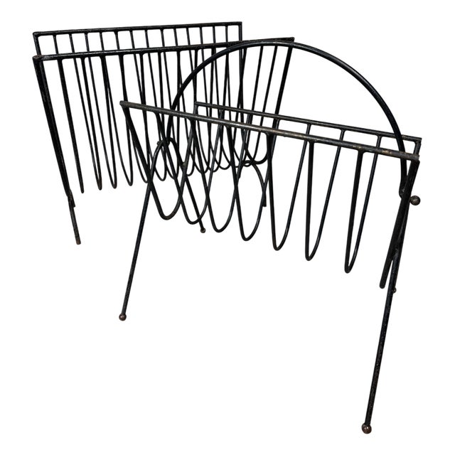 Vintage Industrial Magazine Racks, 1950s, Set of 2 For Sale