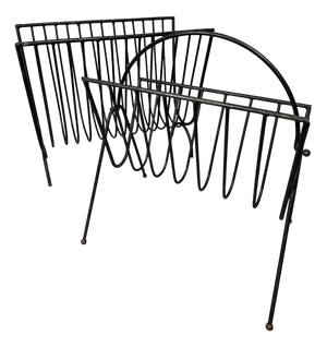 Vintage Industrial Magazine Racks, 1950s, Set of 2