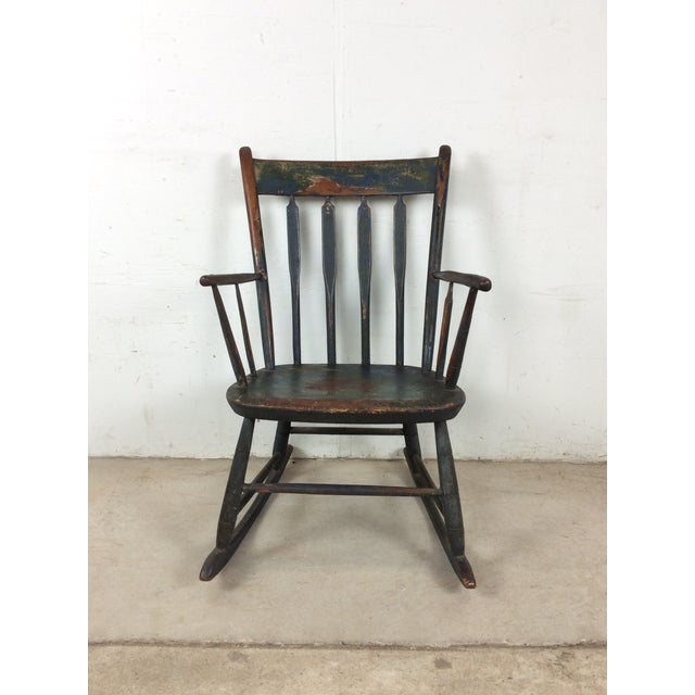 Antique Childs Rocking Chair With Excellent Patina For Sale - Image 13 of 16