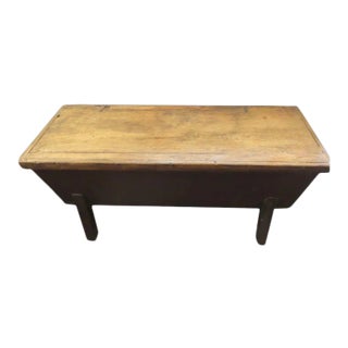 Louis XIII French Black Oak Provincial Dough Trough Sideboard Country Scrubbed Top For Sale