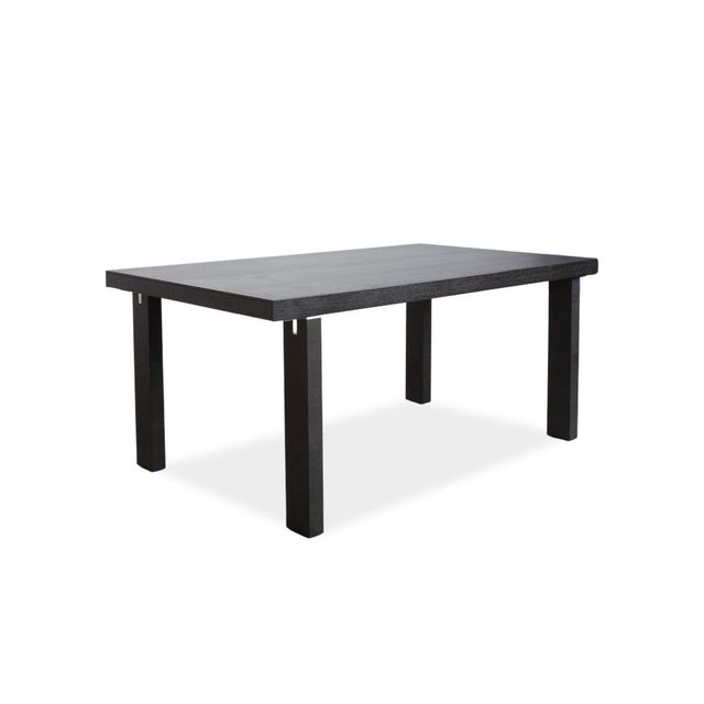 Modern Extendable Dining Table in Black Oak from Contours For Sale - Image 3 of 12