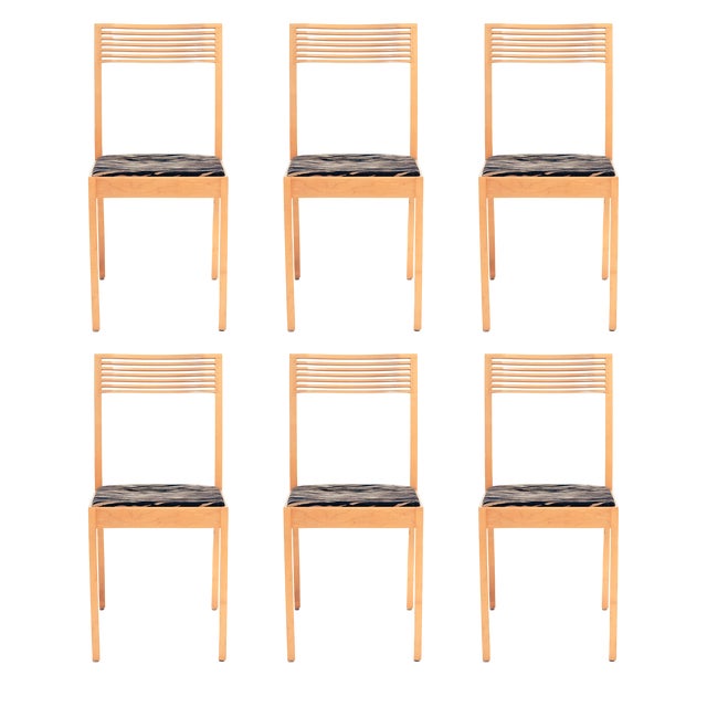 Dutch Zebra Dining Chairs by Castelijn, 1989s, Set of 6 For Sale