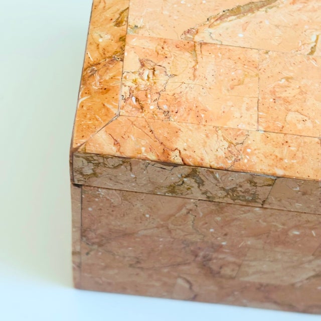 Tessellated Pink Stone Box For Sale - Image 9 of 12
