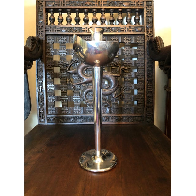 1980s C. 1985 Swid Powell & David Palterer Silverplate Candlestick For Sale - Image 5 of 5