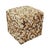 Animal Skin Vintage Square Goat Leather Patchwork Ottoman, 1970s For Sale - Image 7 of 13