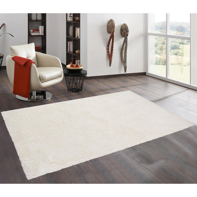 Pasargad Home Modern Ivory Polyester & Cotton Area Rug- 5' 0" X 8' 0" For Sale - Image 4 of 4