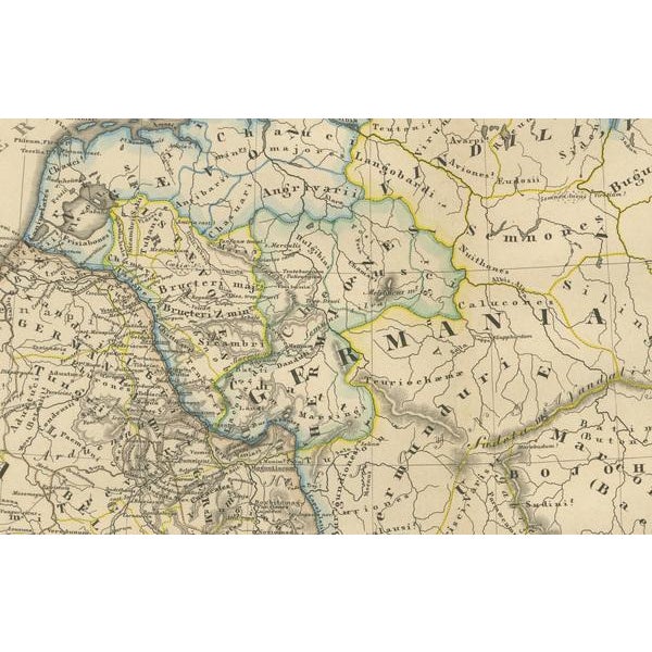 Engraved Map of Roman Frontiers, 1880 For Sale - Image 6 of 7