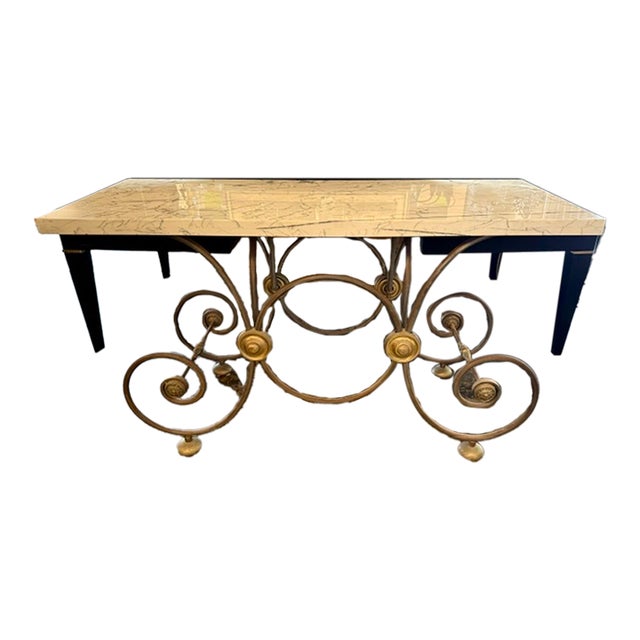 Vintage French Marble Top Pastry Table For Sale