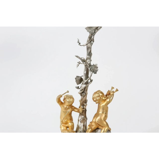 English Elkington Silver Plated / Cut Crystal Epergne - a Pair For Sale - Image 11 of 12